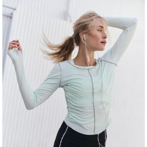 Fp Movementnby Free People Right On Run Long Sleeve Layer In Pistachio